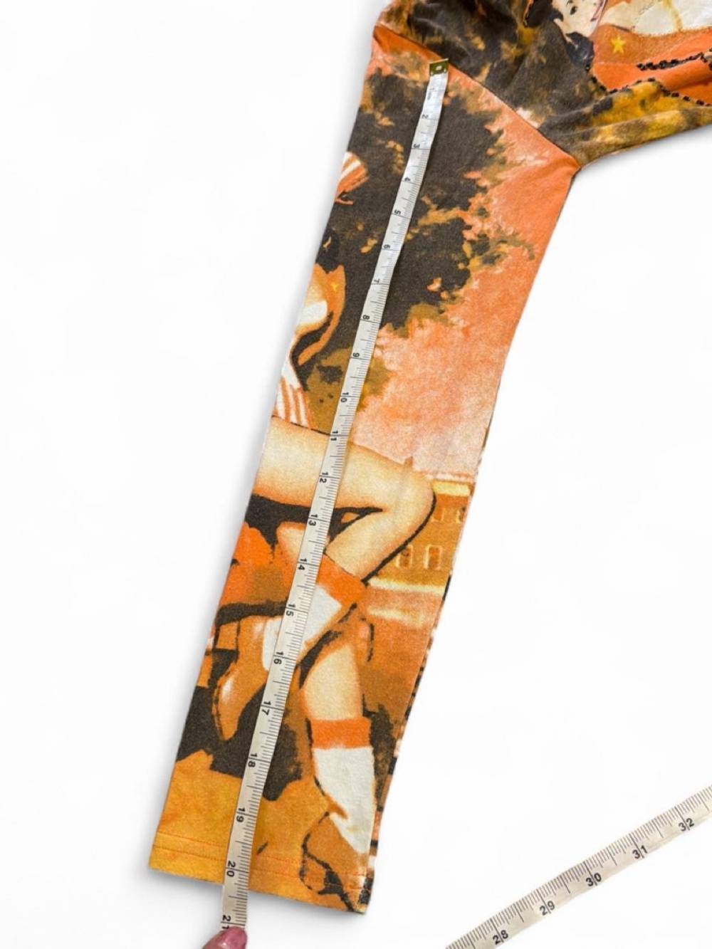 Miss Sixty Y2 k Vintage-Inspired Orange Graphic V-Neck Top no size - Picture 8 of 8